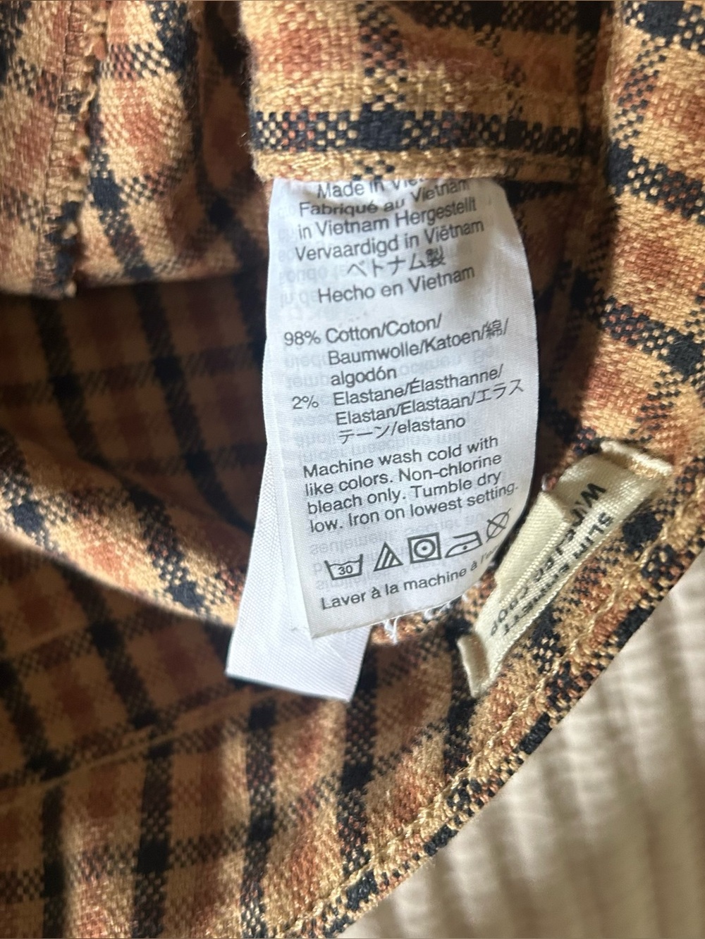 Madewell slim emmett wide-leg crop pants in check, size 28 altered to a 26, euc - Picture 4 of 7